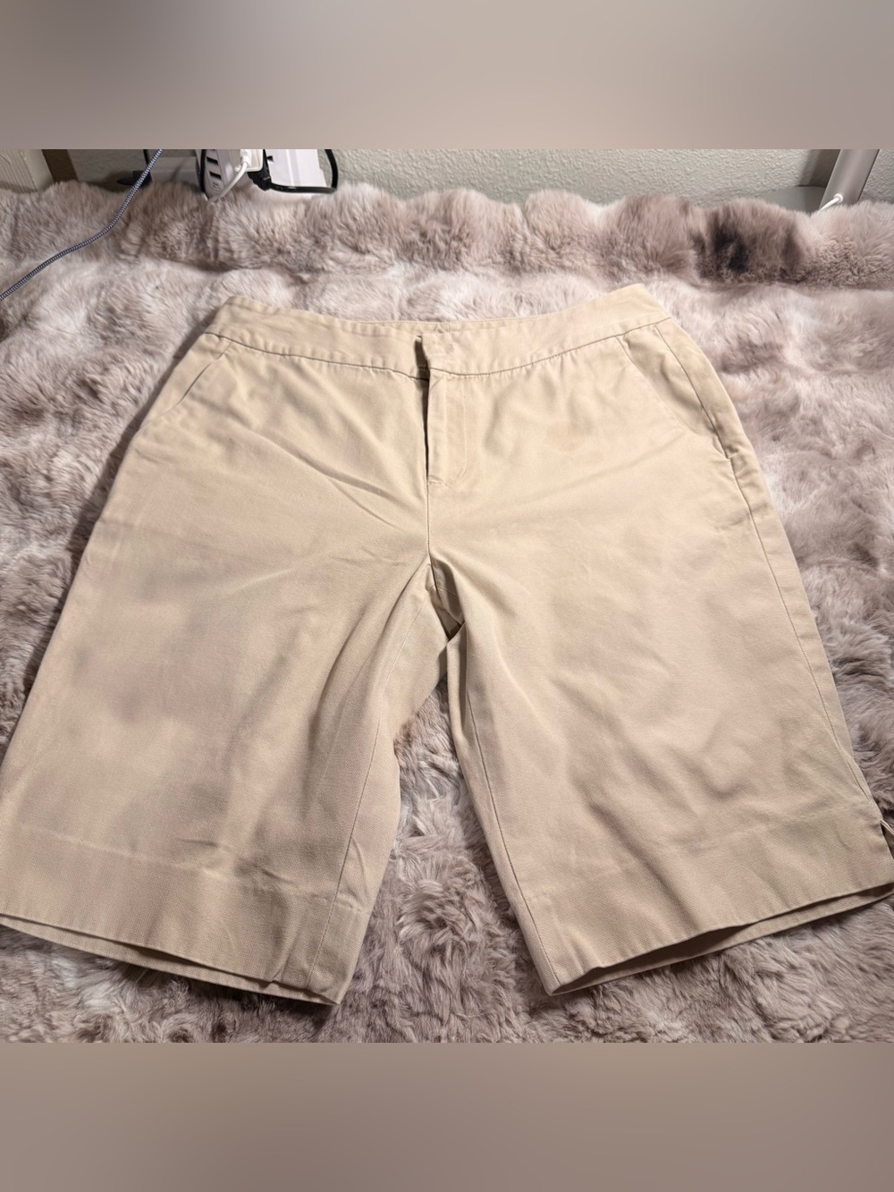 LAUREN Ralph Lauren Petite Beige Cotton Shorts Size 4P